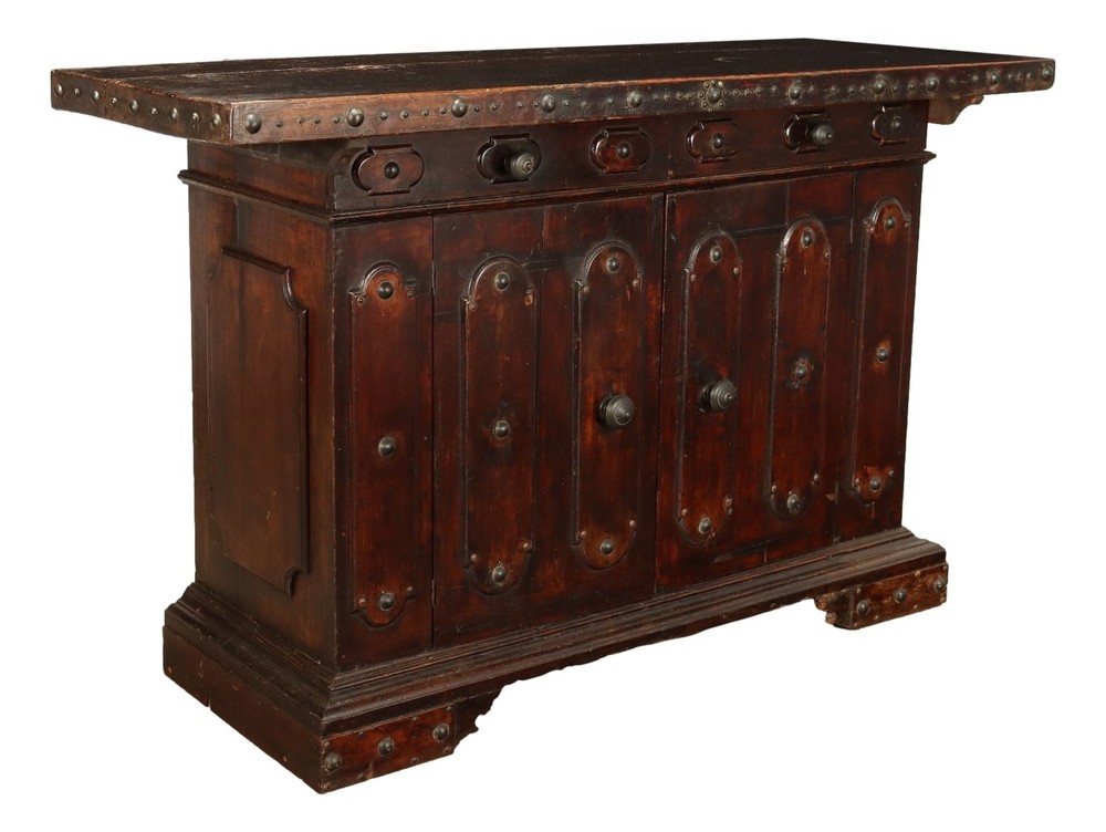 Antique Baroque Cupboard Walnut Italy XVIII Century