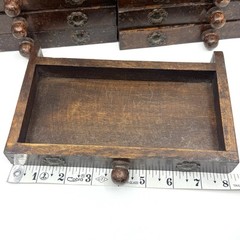 Antique Asian 8 Drawer Wooden Metal Handmade Jewelry/Spice Organizer Cabinet