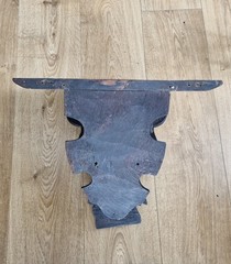 Antique French Oak Wall Shelf Bracket Carved Hanging Game Bird Gothic Revival