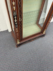 66959 Fancy Inlaid Decorator Curio China Cabinet with Bronze Ormalu