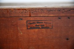 Antique Apothecary Cabinet watchmaker wood drawer brass knob Chest vintage