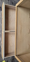 Stanley blonde atomic mcm buffet and China cabinet set