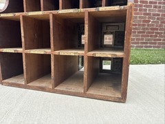 Antique Post Office Boxes Wood Cabinet Vintage United States Box 1886 Pat. Door