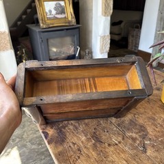 Unusual Draws Slim And Long Wooden Two Tier Vintage Shop Display Unit England