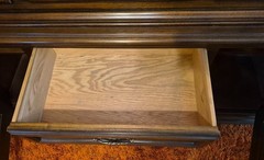 Vintage Drexel Brand bow-front china cabinet