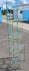 French Style Brass and Painted Metal Baker’s Rack Local Pickup Only