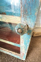 Medicine Cabinet Vintage Distressed Wood Display Rustic Art Deco Farmhouse