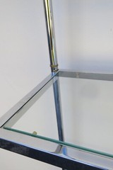 Boeing Company Chrome and Glass Display Shelving Etageres set of Three 9640