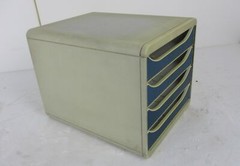Vintage Hard Plastic Space Age Chest of Drawers Storage Unit Filing Cabinet Aust