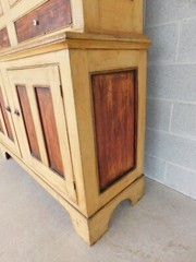 Antique Primitive 2pc Step Back Cupboard 56″w