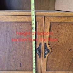 Shaker Style Hutch mcm mid century Classic Lines Vintage Maple Finish