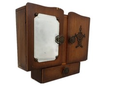Antique Art Deco Cabinet Mirror Kitchen Medicine Apothecary Bathroom wall hangi