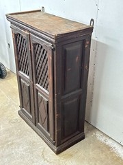 Antique Pilgrim hanging cupboard cabinet old surface 17th livery primitive