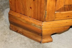 Vintage Solid Knotty Pine Custom Corner Cabinet – Rustic Country American