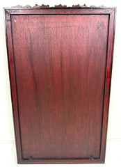 Early 20th-C Chinese Carved Rosewood Wall Mounted Curio Display Cabinet