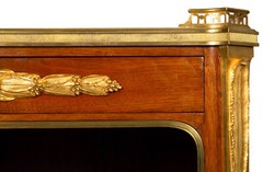 Mercier Frères French Bronze-Mounted Mahogany Bedside Cabinet Commode
