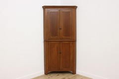 Farmhouse Antique Kitchen Corner Cupboard or Pantry Cabinet #55018