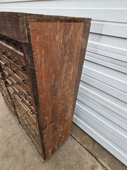 Large Apothecary Cabinet ~ Antique 88 Wood Drawers ~ Industrial Tool ~ Parts Box