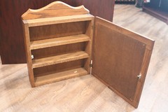 Vintage W Germany Oak Cabinet with Italian Tiles