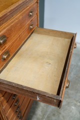 Antique Apothecary Cabinet flat File Industrial Wood drawer Oak Architect VTG