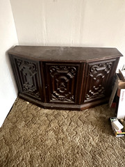 Vintage wood sideboard table with storage