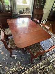 Duncan Phyfe China Cabinet, Table And Chairs