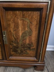 Vintage Bassett Furniture Hutch And Side Board. Solid Wood. Chinoiserie style