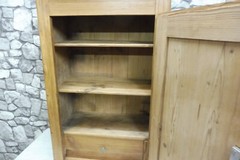 Antique German Wooden Wall Cabinet Bathroom Cabinet Hanging Cabinet around 1850