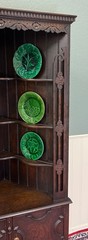 Antique English Jacobean Corner Cabinet Barley Twist Legs Oak Key TALL 1920s