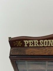 VTG Enesco Personal Collection Wooden Curio Cabinet Shadow Box 17″ SEE DESC