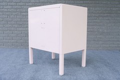 Mid Century Deco Pink Simmons Furniture Metal Two Drawer Cabinet