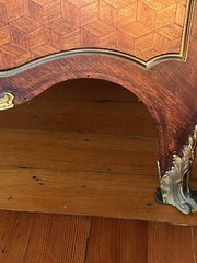 French Ormolu Inlaid Marquetry Vitrine