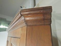 Antique Primitive Corner Cupboard Cabinet Panel 4 Door Pine Rustic