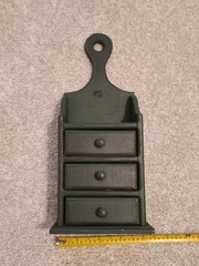 Vintage Wooden 3-Drawer Apothecary Wall Hanging Cabinet Green Cottage Core Decor