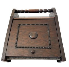 Antique English Oak Coal Bin or Kindling Storage