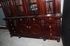 One-of-a-Kind Hand-Carved Mahogany Cabinet – Exquisite Craftsmanship and Timeles