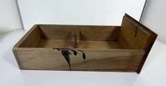 Vintage Two-Drawer Wood Library Card File Box Index Recipe Cabinet Catalog