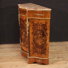 Inlaid sideboard antique style Napoleon III furniture marble top 20th century