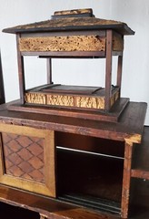 Antique 19th C. Japanese Parquetry Wood ‘Shadona’ Etagere Display Shelf Drawers