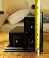 Classic Walnut Apothecary Stepped Drawer Organizer Bookend Excellent Condition