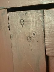 American 1800’s Cupboard Cabinet 2 DOOR 1 inside DRAWER ORIGINAL RED WASH PAINT