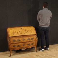 Bureau inlaid wood furniture desk secrétaire commode 20th century antique style