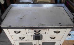 VINTAGE ART DECO METAL INDUSTRIAL MEDICAL HOSPITAL CABINET shipping available