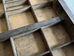 HAMILTON MFG CO PRINTERS CABINET TYPE CASE FLAT FILE APOTHECARY 12 DRAWER