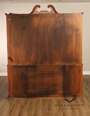 Baker Furniture Georgian Style Vintage Mahogany Breakfront Bookcase