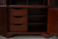 F65808EC: Mahogany Large 3 Section TV Entertainment Bookcase Unit