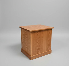 Vintage White Clad Oak Wood Ice Box Nightstand Cabinet Chest End Table NICE!
