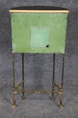Oscar Bach Style Faux Tortoise Shell Bronze Demilune Cabinet Console & Chair