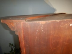 Antique Corner Cupboard Cabinet Walnut Divided Glass Door