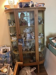 Curved Glass China Cabinet